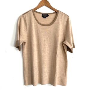 Pendleton wool short sleeve crew sweater merino